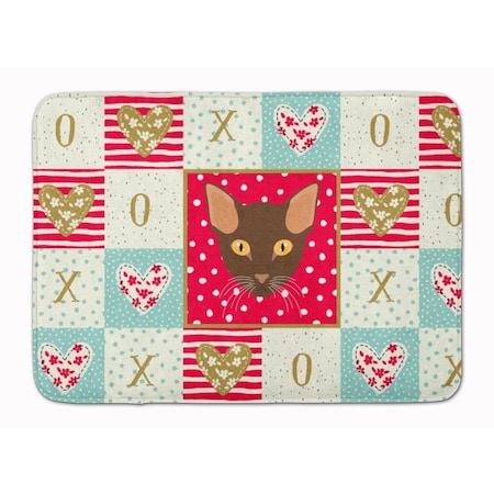 Carolines Treasures 19 x 27 in. Suphalak Cat Love Machine Washable Memory Foam Mat CK5171RUG
